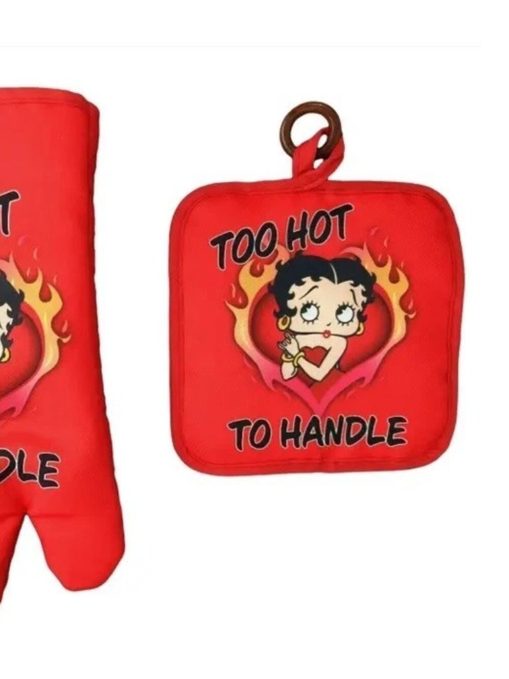 Betty Boop Pot Holder/Oven Mitt Set - Too Hot to Handle - Picture 2 of 2